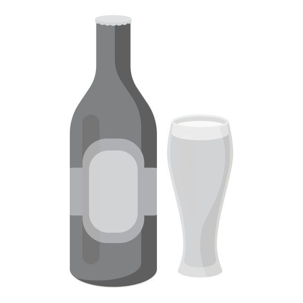 啤酒图标在单色风格孤立的白色背景。酒精符号股票矢量插图。图片下载