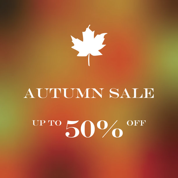 秋季销售季节矢量横幅/海报插图图片下载