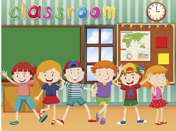 教室里有很多孩子素材图片