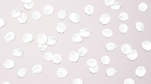 模糊的粉彩背景与花瓣。素材图片