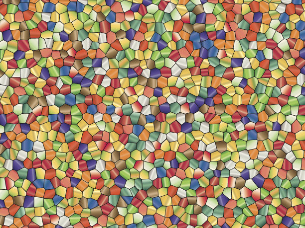 彩色玻璃纹理与色调的渐变，色彩斑斓的马赛克。矢量插图背景室内设计，打印在纸上，壁纸图片下载