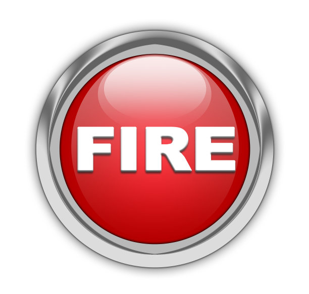 火按钮。图片下载