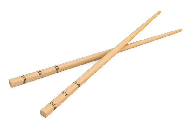 筷子，3D渲染孤立的白色背景图片下载