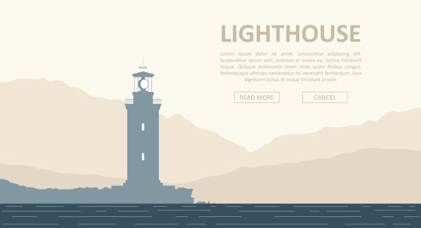 景观与灯塔图片下载