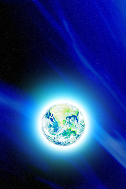 地球和银河系背景图片下载