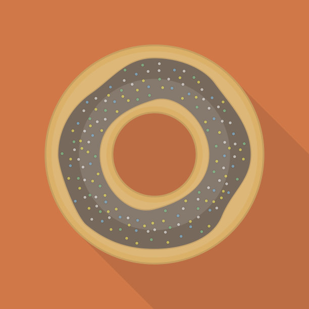 甜甜圈矢量插图。图片下载