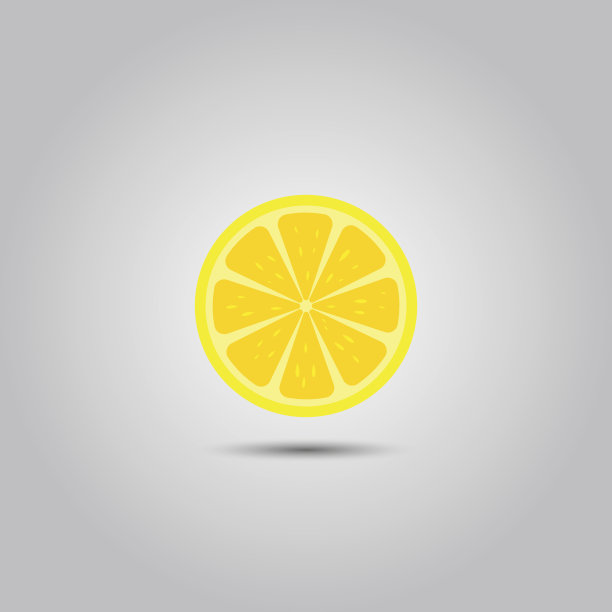 柠檬片矢量图标图片下载