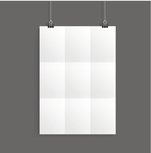 带回形针的白纸图片下载