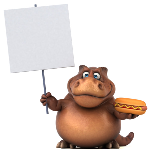 有趣的Trex - 3D插图图片下载