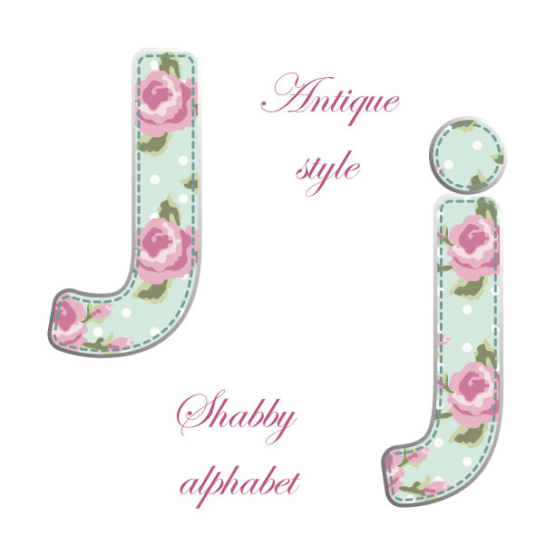 织物复古字母在破旧别致的风格图片下载