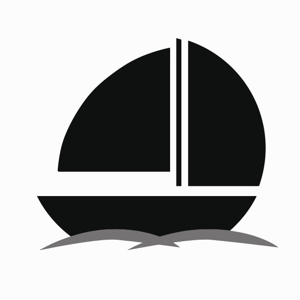 黑船轮廓矢量素材图片