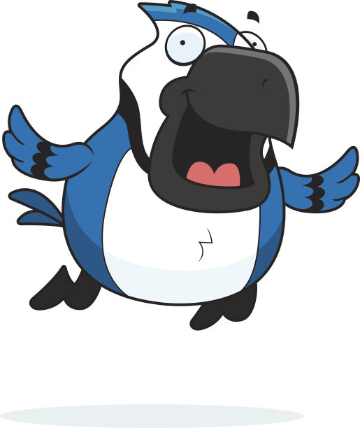 卡通蓝鸦飞翔图片下载