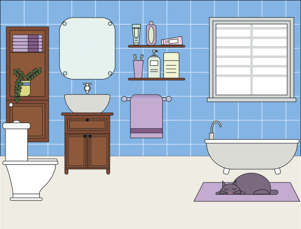 室内设计的浴室。图片下载