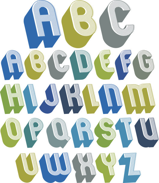 3d字体，风格不错。图片下载