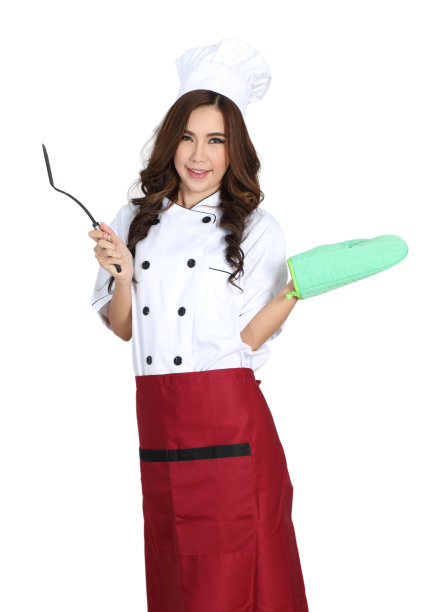 年轻女子厨师图片下载