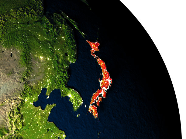 日本从太空图片下载