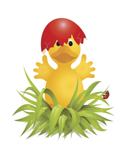 小鸡从红蛋里出来图片下载