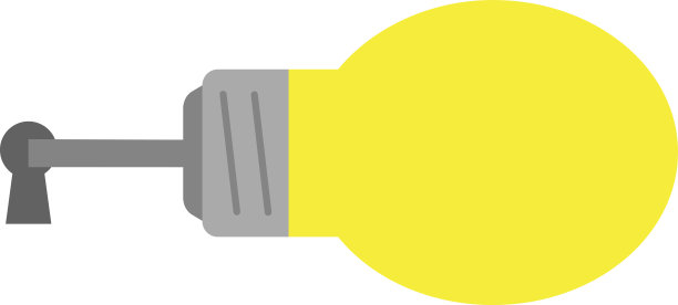 带钥匙和钥匙孔的灯泡图片下载