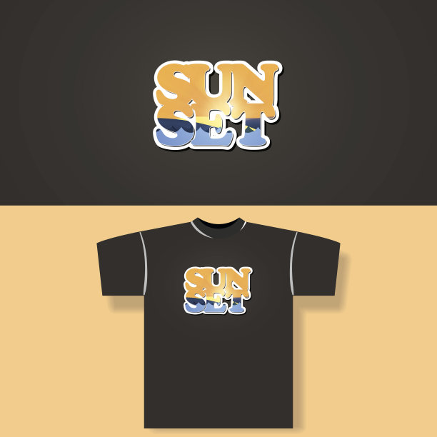 日落- t恤印花图片下载