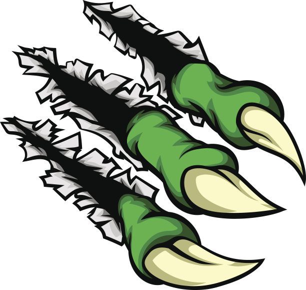 卡通怪物爪洞图片下载