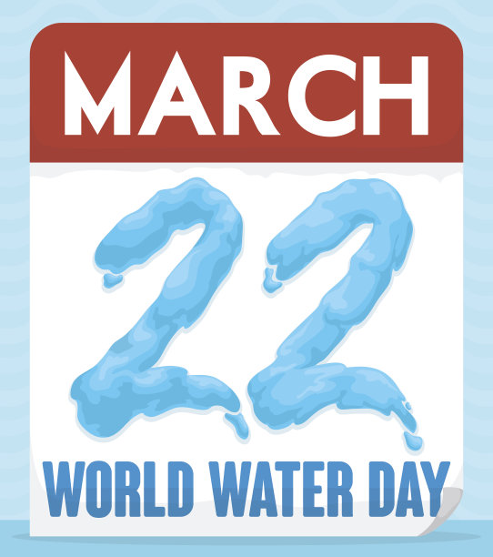 活页日历的液体日期为世界水日图片下载