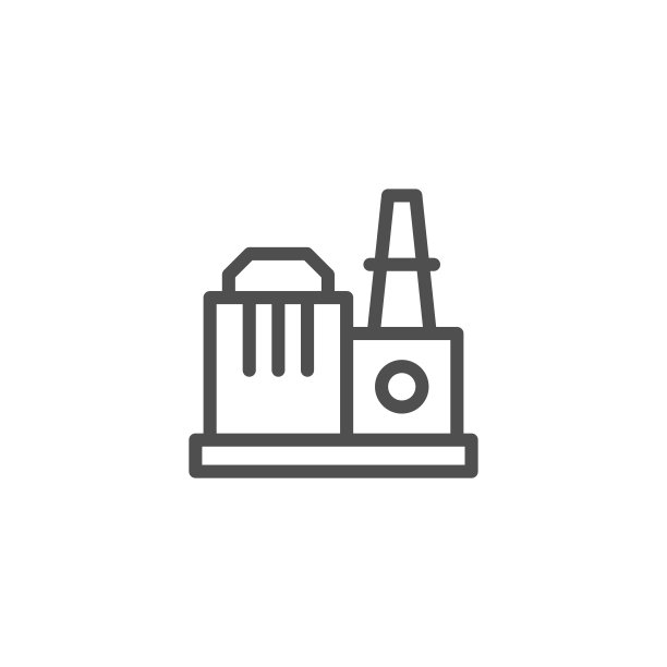 工业厂房线条图标图片下载