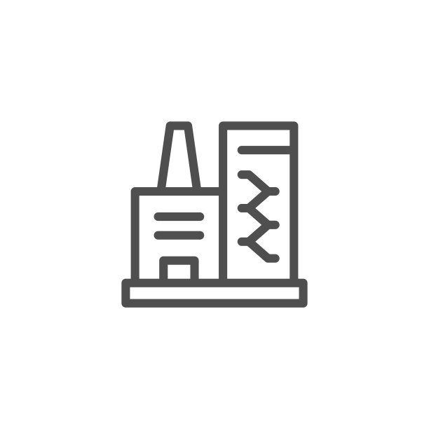 工业厂房线条图标图片下载
