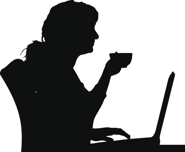 一个女人的矢量剪影。图片下载