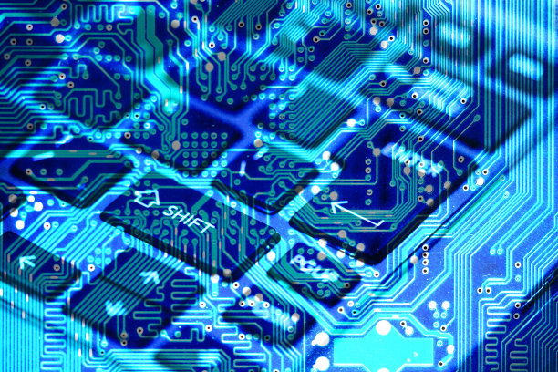 具有抽象IT背景的计算机键盘图片下载