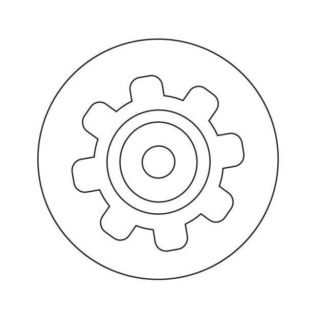 齿轮图标插画设计图片下载