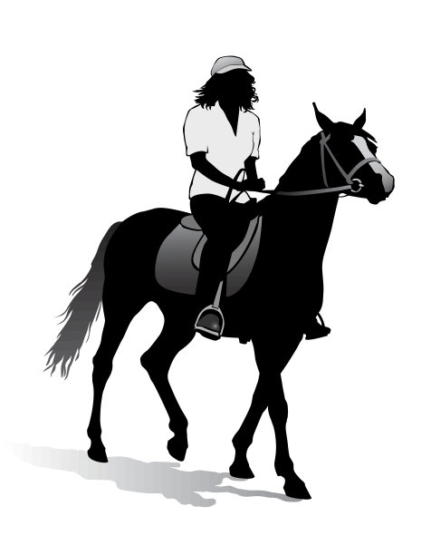 女孩的马图片下载