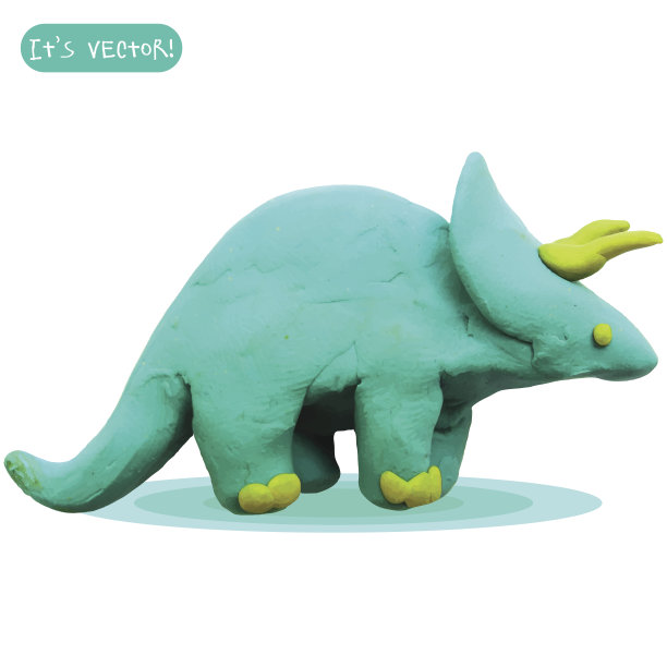 橡皮泥三角龙的图标图片下载