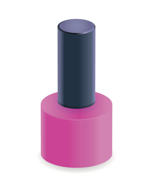 逼真的指甲油矢量插图图片下载