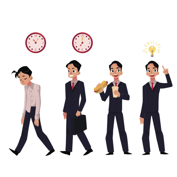 年轻的商人，各种商业环境中的员工，职业理念图片下载