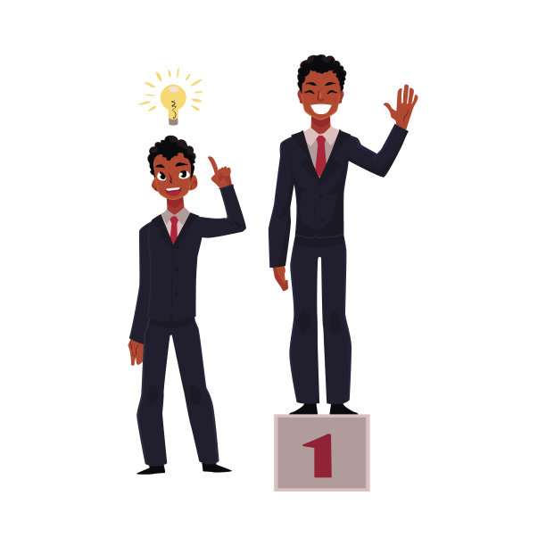 黑人、非裔美国商人、经理都有想法，取得成功图片下载