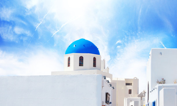 天主教教会圣托里尼岛图片下载