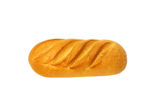 食品，垃圾食品，饮食和不健康的饮食概念-白面包或法棍面包孤立的白色背景图片下载