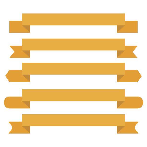 丝带向量组素材图片