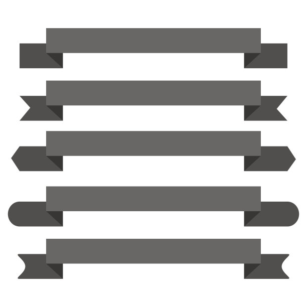 丝带向量组素材图片