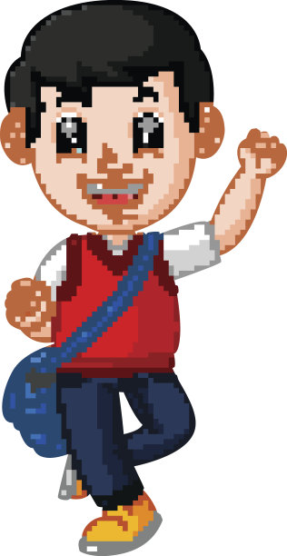 可爱的男孩去上学图片下载