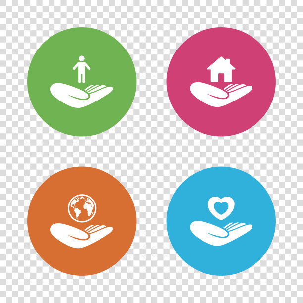 帮助图标。保护和保险。图片下载