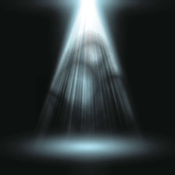 光焦点白色。模板的光效果在一个透明的背景。矢量图图片下载