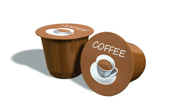 咖啡机胶囊隔离白色图片下载