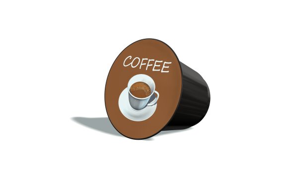 咖啡机胶囊孤立白色图片下载