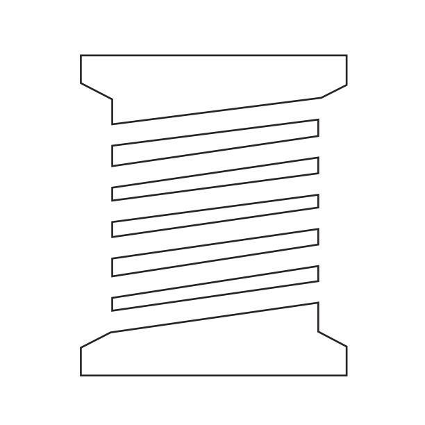 裁缝线线轴图标插图符号设计图片下载
