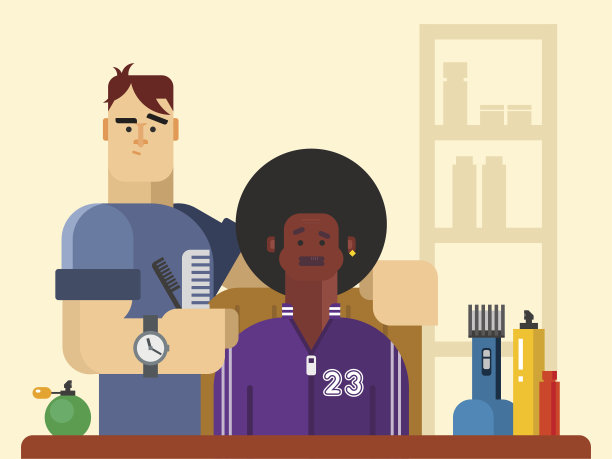 理发店里的人素材图片