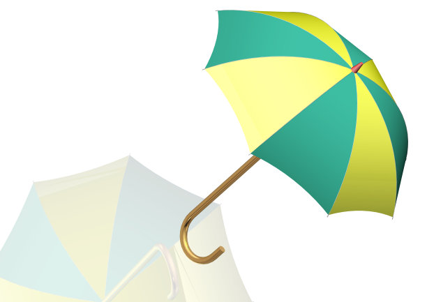 雨伞孤立在白色上图片下载