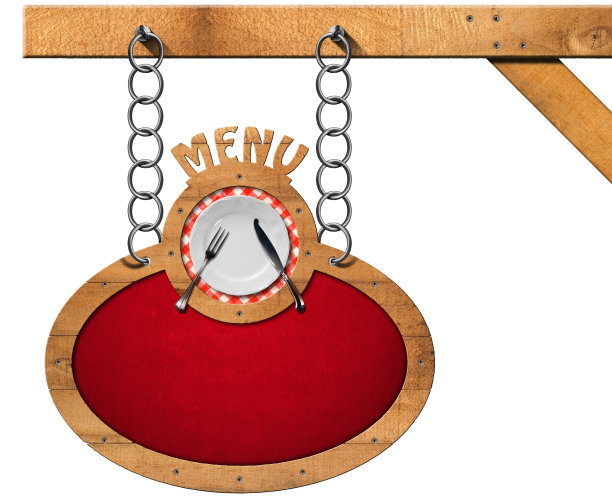 食物菜单-金属链标志图片下载