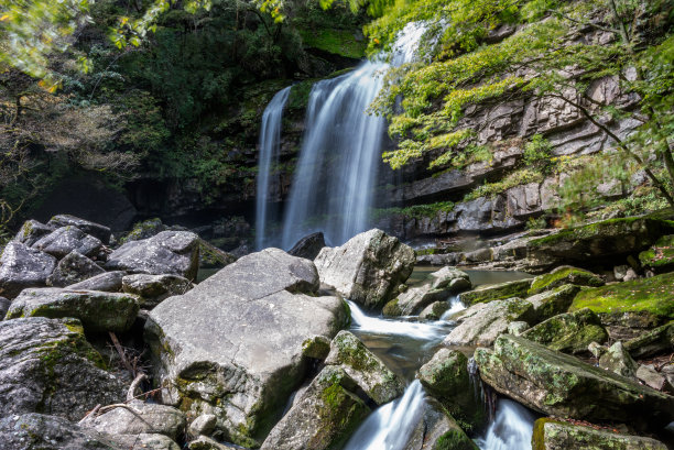 流过岩石的小溪图片下载