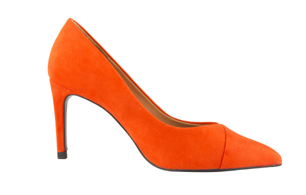 橙色高跟鞋图片下载